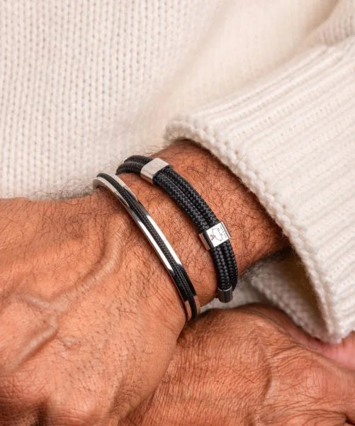 Bracelet Little Lewis DBL Black | Silver