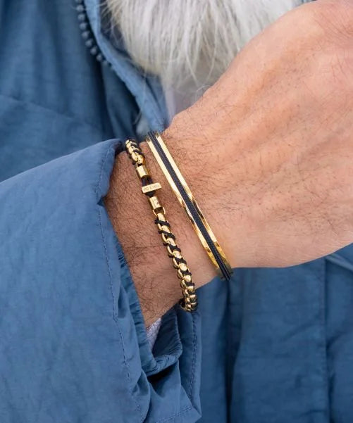 Bracelet Navarch 6mm Black | Gold