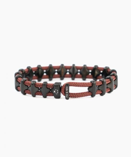 Pig and Hen Bracelet Bold Bob Velvet Red And Black