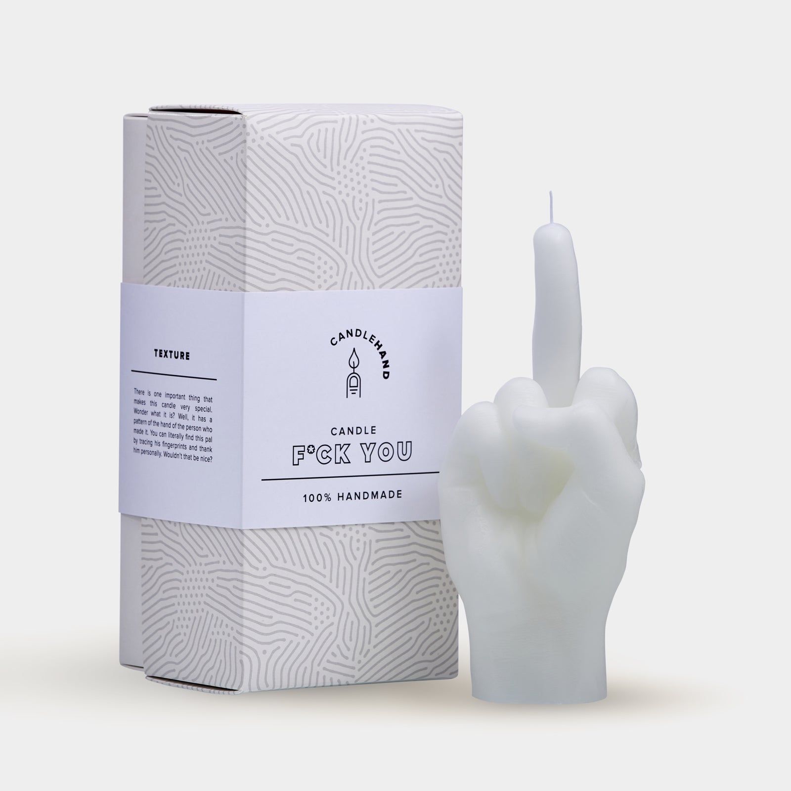F*CK YOU candle hand