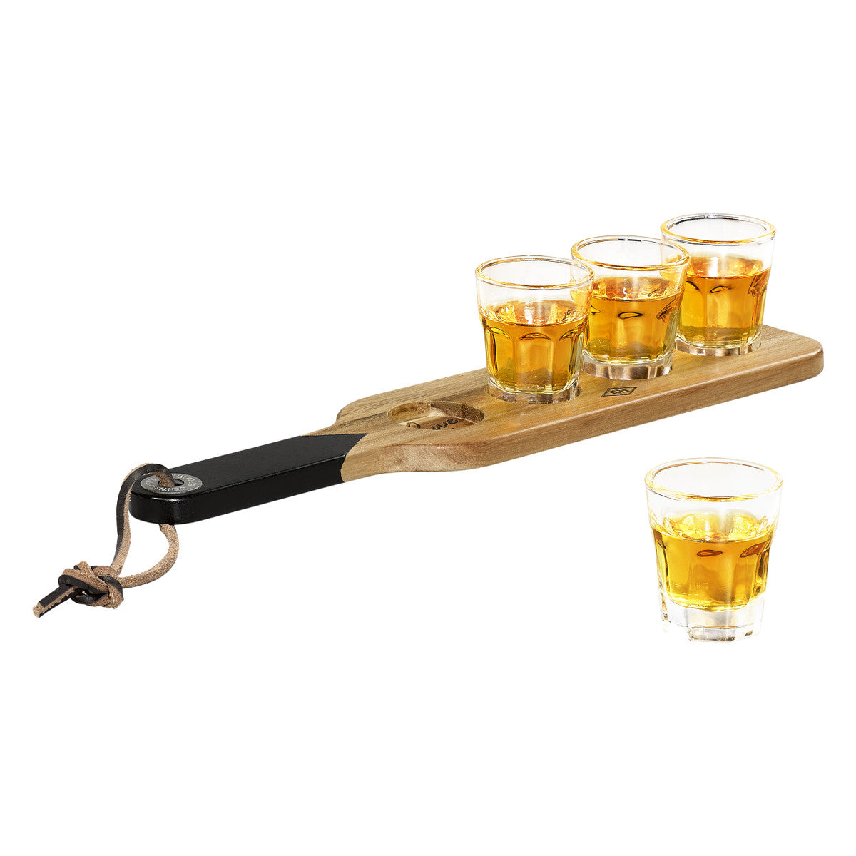 Gentlemen's Hardware Serving Paddle & Shot Glasses