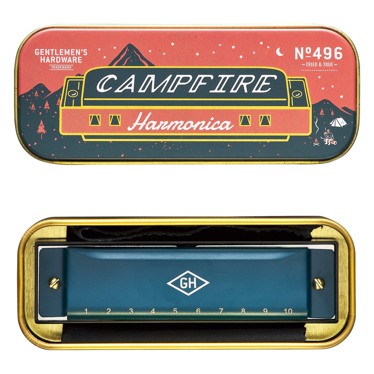Gentlemen's Hardware Rustic Campfire Harmonica