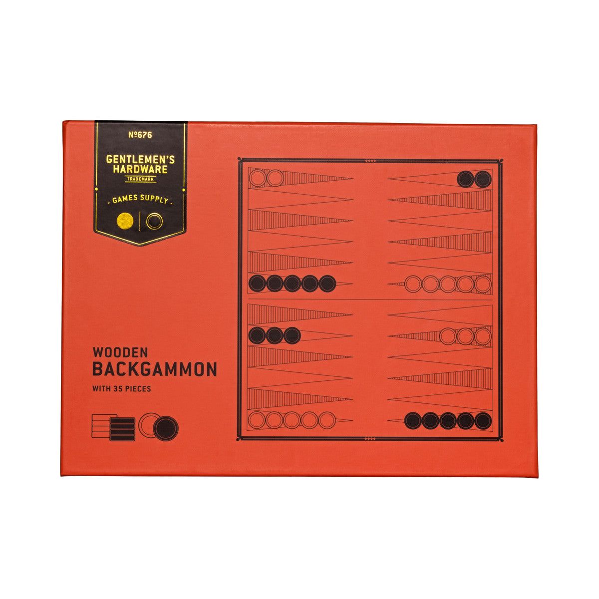 Gentlemen's Hardware Wooden Backgammon