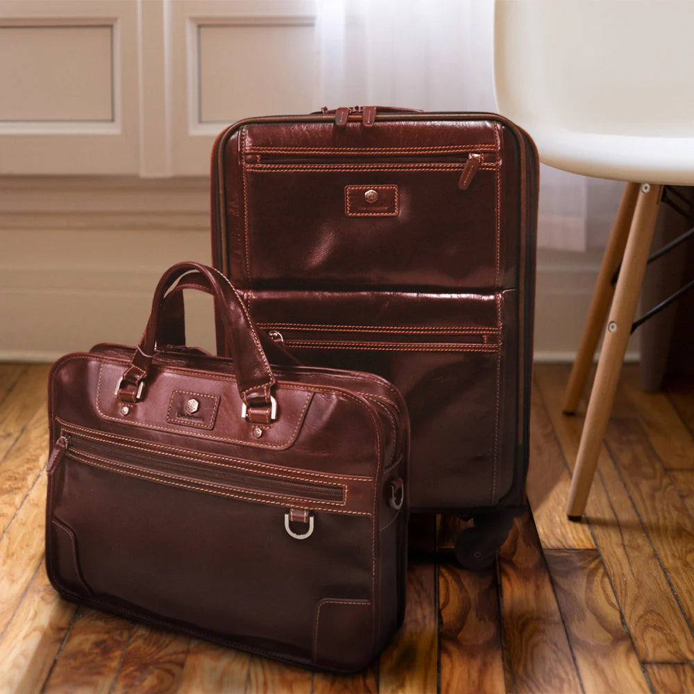 Jekyll and Hide Brown Medium Laptop Briefcase