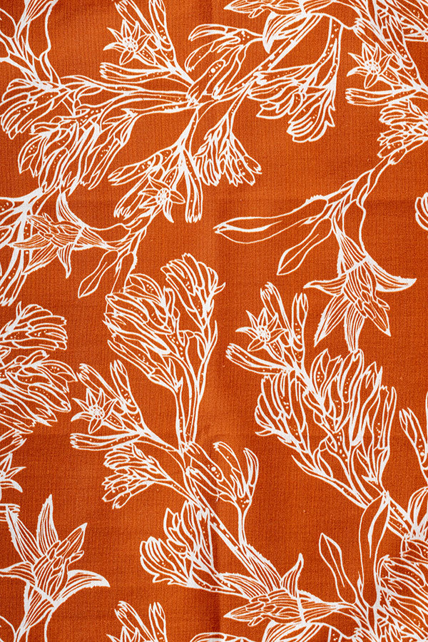 Peggy and Finn Kangaroo Paw Burnt Orange Pocket Square