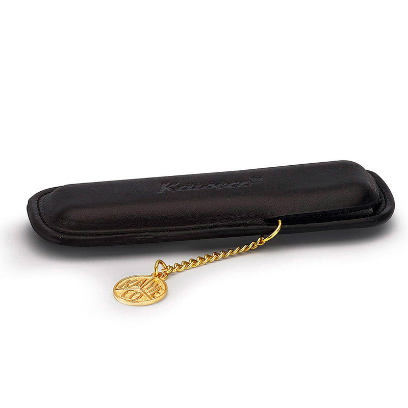 Kaweco Black Leather Pen Pouch with Coin Fob