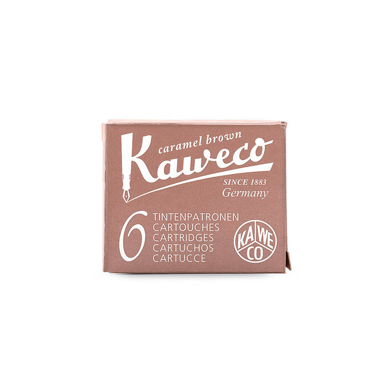 Fountain Pen Ink Cartridges - Pack of 6 - Caramel Brown