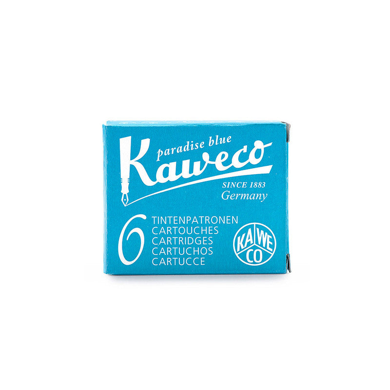 Fountain Pen Ink Cartridges - Pack of 6 - Paradise Blue