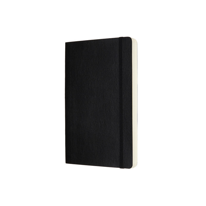 A5 Classic Soft Cover Notebook Expanded - Plain - Large - Black