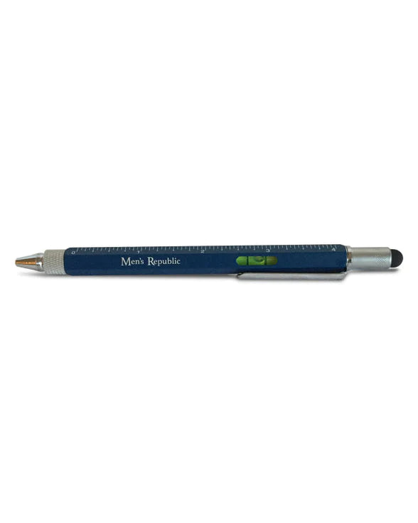 Men's Republic Stylus Pen Pocket Multi Tool 9-in-1 functions - Blue