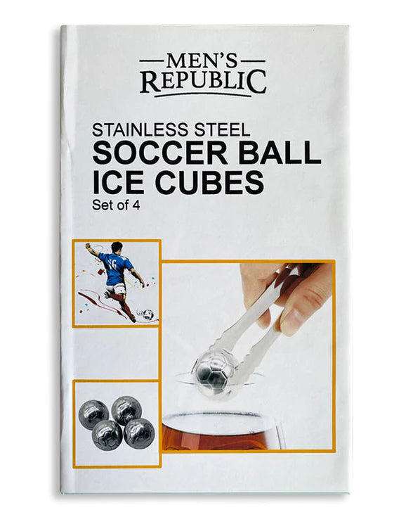 Soccer Ball Ice Cubes - 4 Pieces