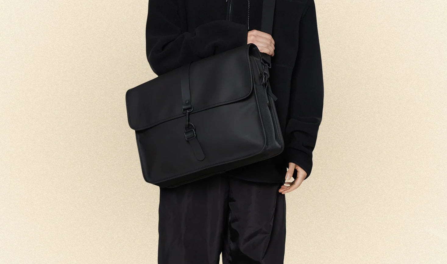Rains Sleek Waterproof Messenger Laptop Bag