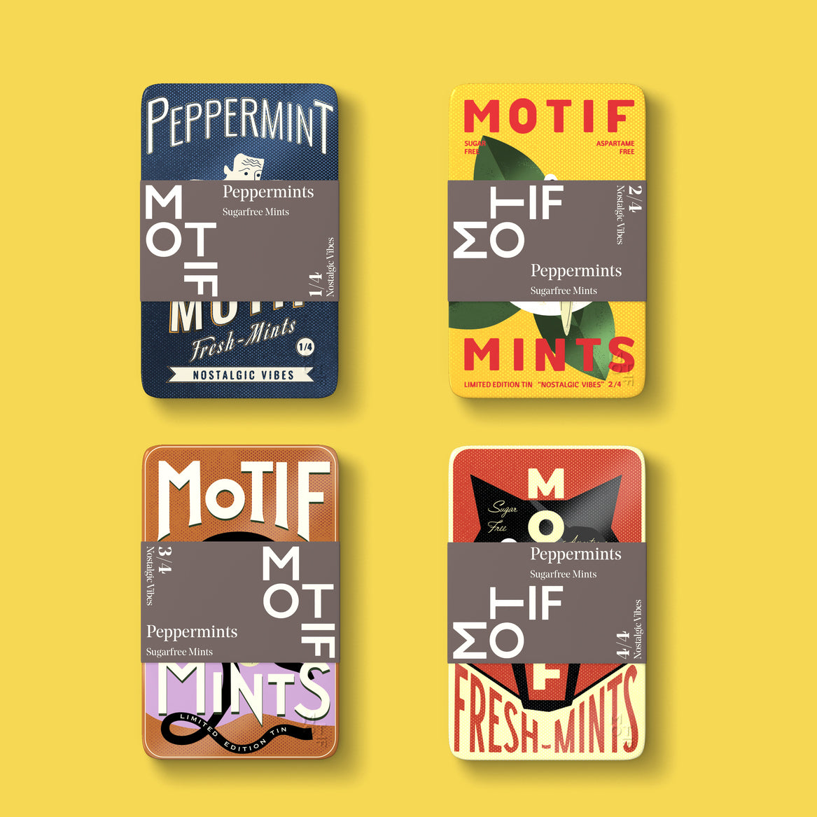 MOTIF NOSTALGIC VIBES COLLECTION 4 tins PREMIUM MINTS