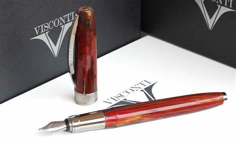 Van Gogh Red Vineyard Marble M Fountain Pen