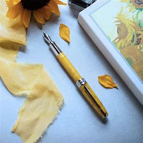 Van Gogh Sunflower Yellow M Fountain Pen