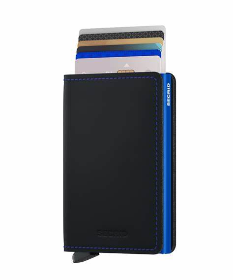 Slimwallet Matte - Black & Blue