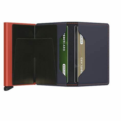 Slimwallet Matte - Night Blue & Orange