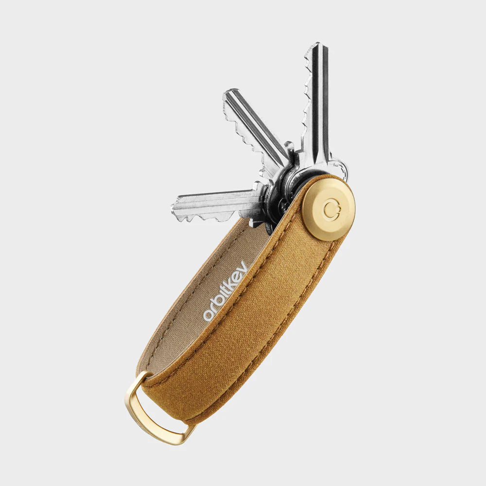 Key Organiser Waxed Canvas Golden Sand