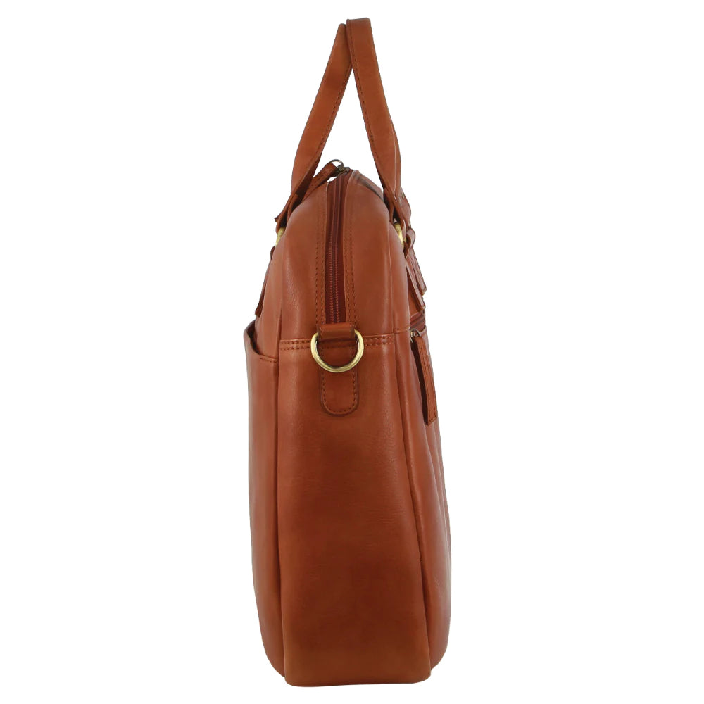 Pierre Cardin Men's Italian Leather Laptop Bag