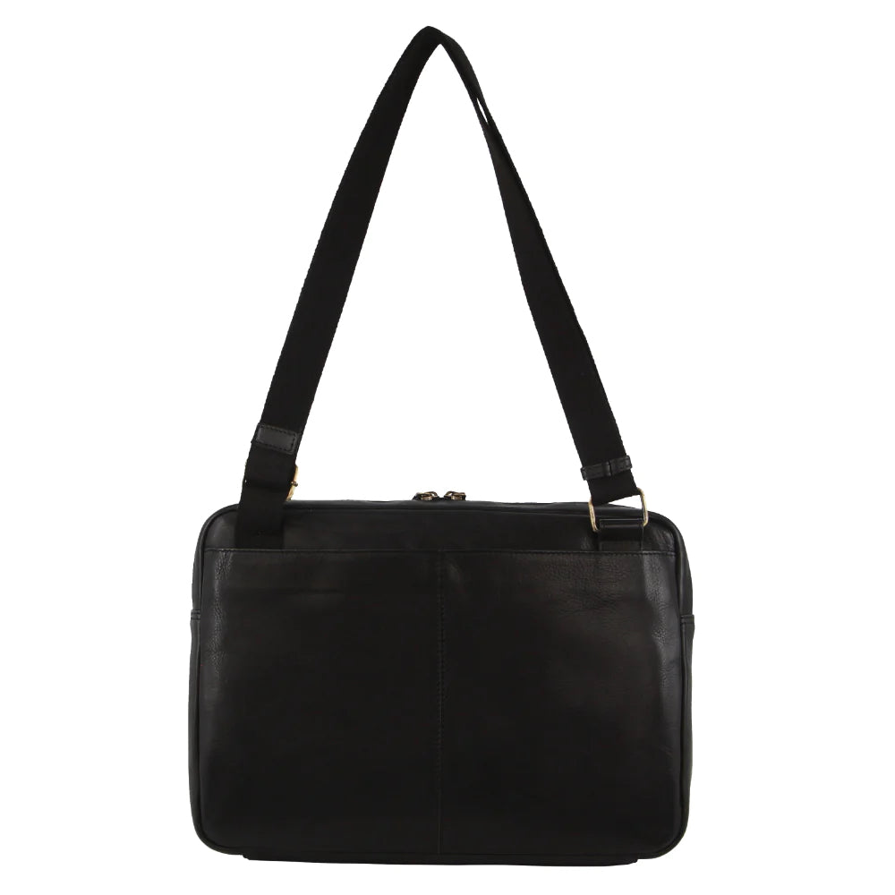 Pierre Cardin Men's Italian Leather Laptop Bag