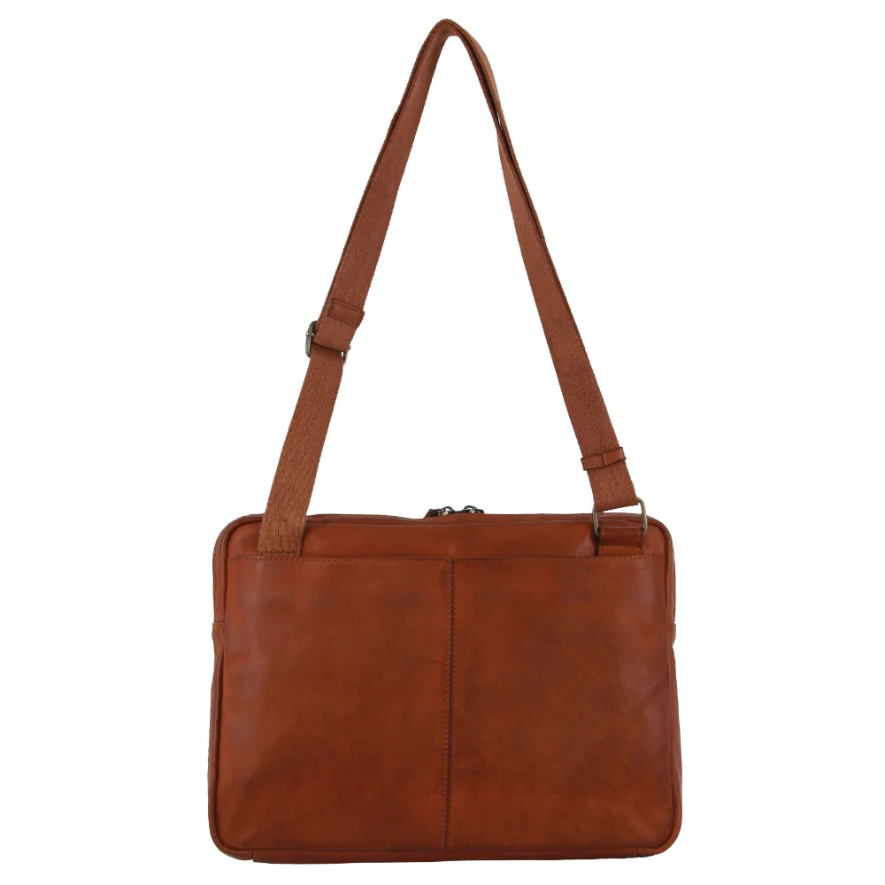Pierre Cardin Men's Italian Leather Laptop Bag