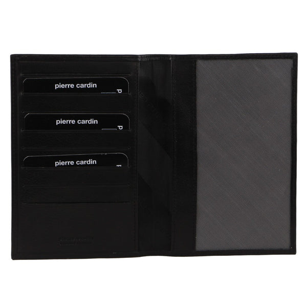 Pierre Cardin LEATHER TRAVEL WALLET Black