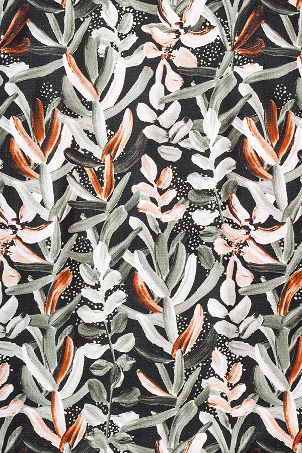 Peggy and Finn Protea Green Pocket Square