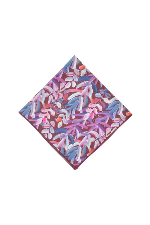 Protea Burgundy Pocket Square from Peggy and Finn