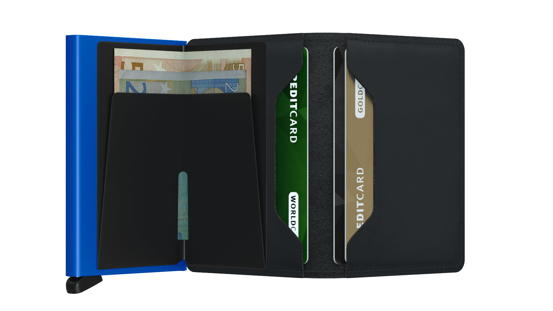 Slimwallet Matte - Black & Blue