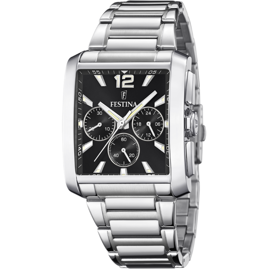 FESTINA MEN'S BLACK 316L STAINLESS STEEL WATCH BRACELET F20635/4