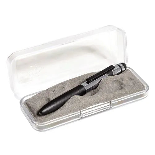 Chrome Bullet Grip Space Pen, Black Cap, Clip, Stylus