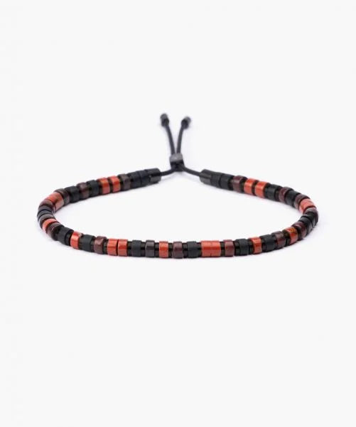 Pig and Hen Bracelet Brontide 4mm Adjustable Tokyo Black