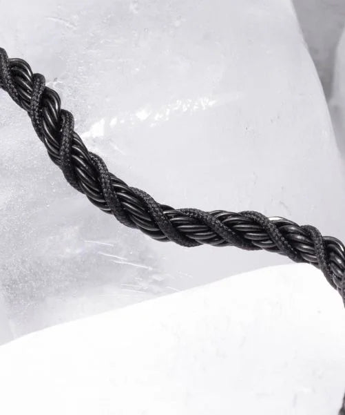 Pig and Hen Bracelet Catena Twisted Black