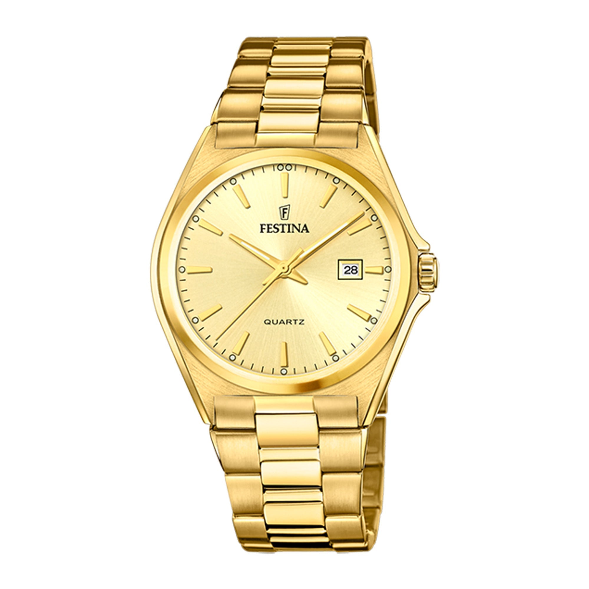 Festina Acero Clasico 40mm Gold Strap Watch