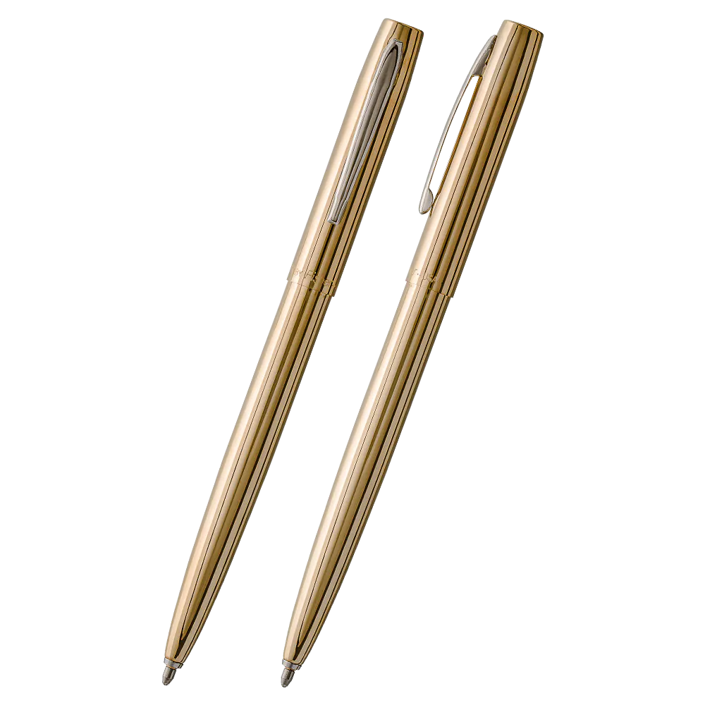 Fisher Antimicrobial Raw Brass Cap-o-Matic Space Pen