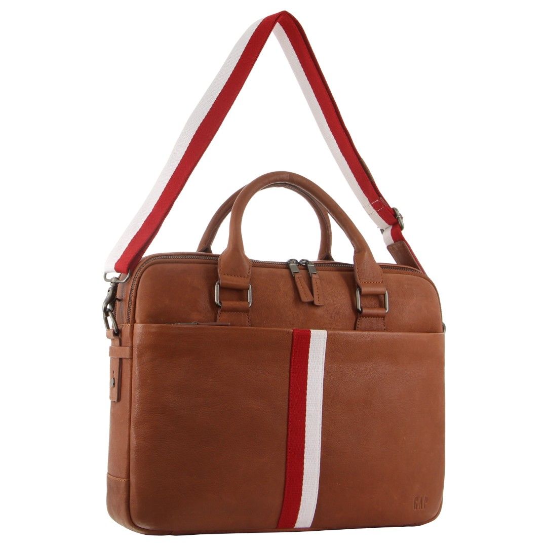 GAP Leather Business Laptop Bag in Tan