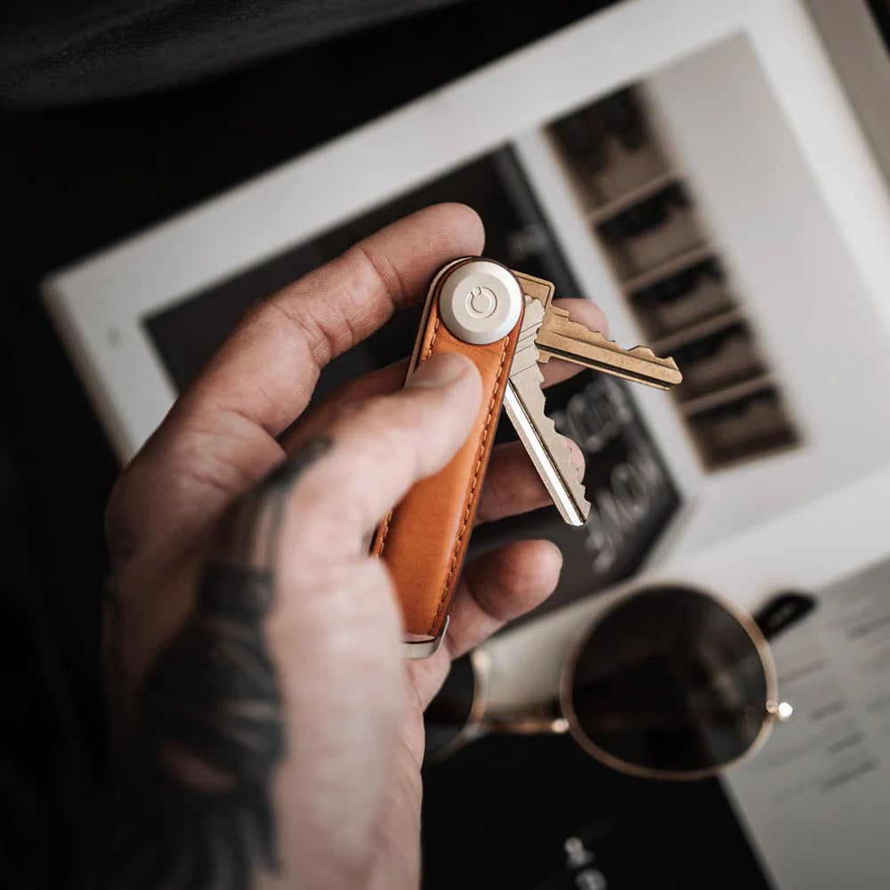 Key Organiser Leather - Cognac with Tan Stitching