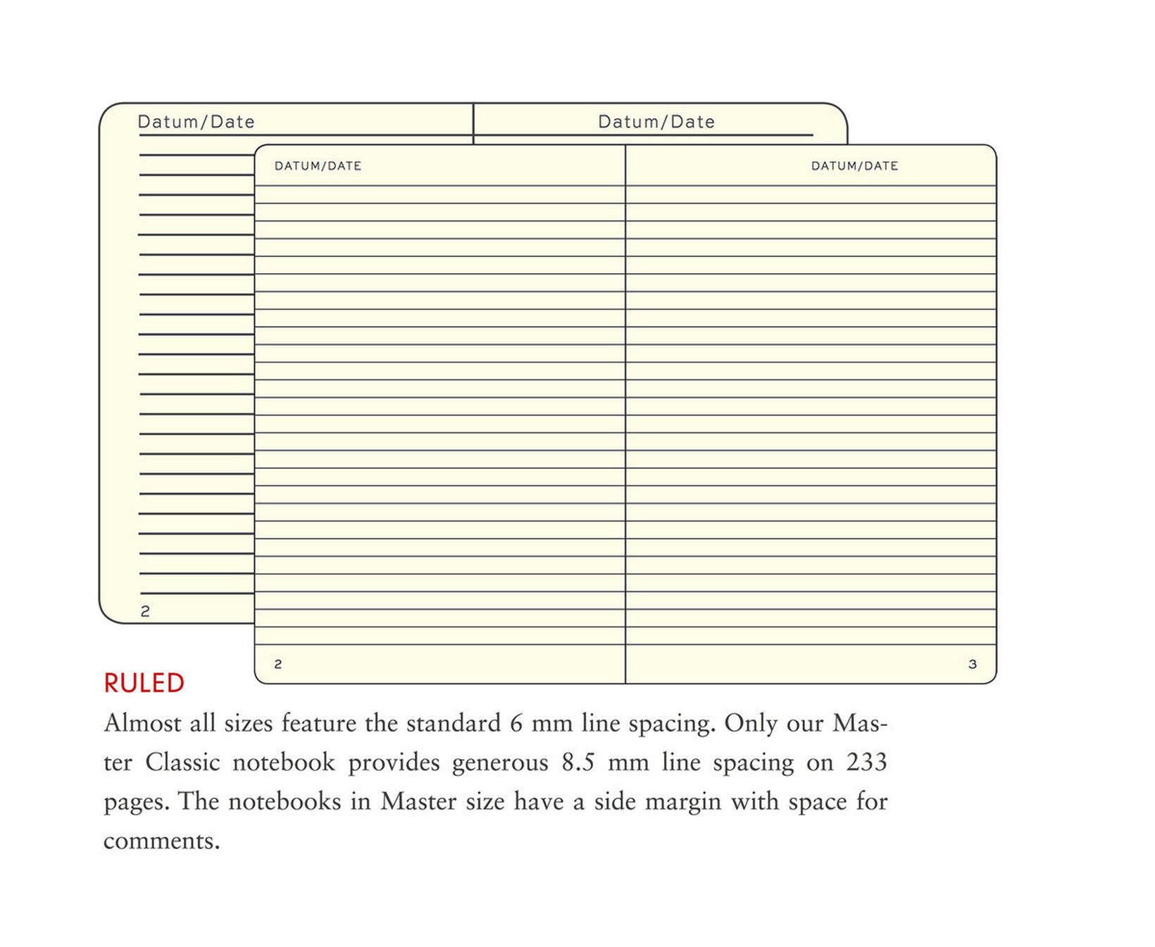 Notebook Hardcover composition (B5), 219 Numbered pages, Ruled, Black