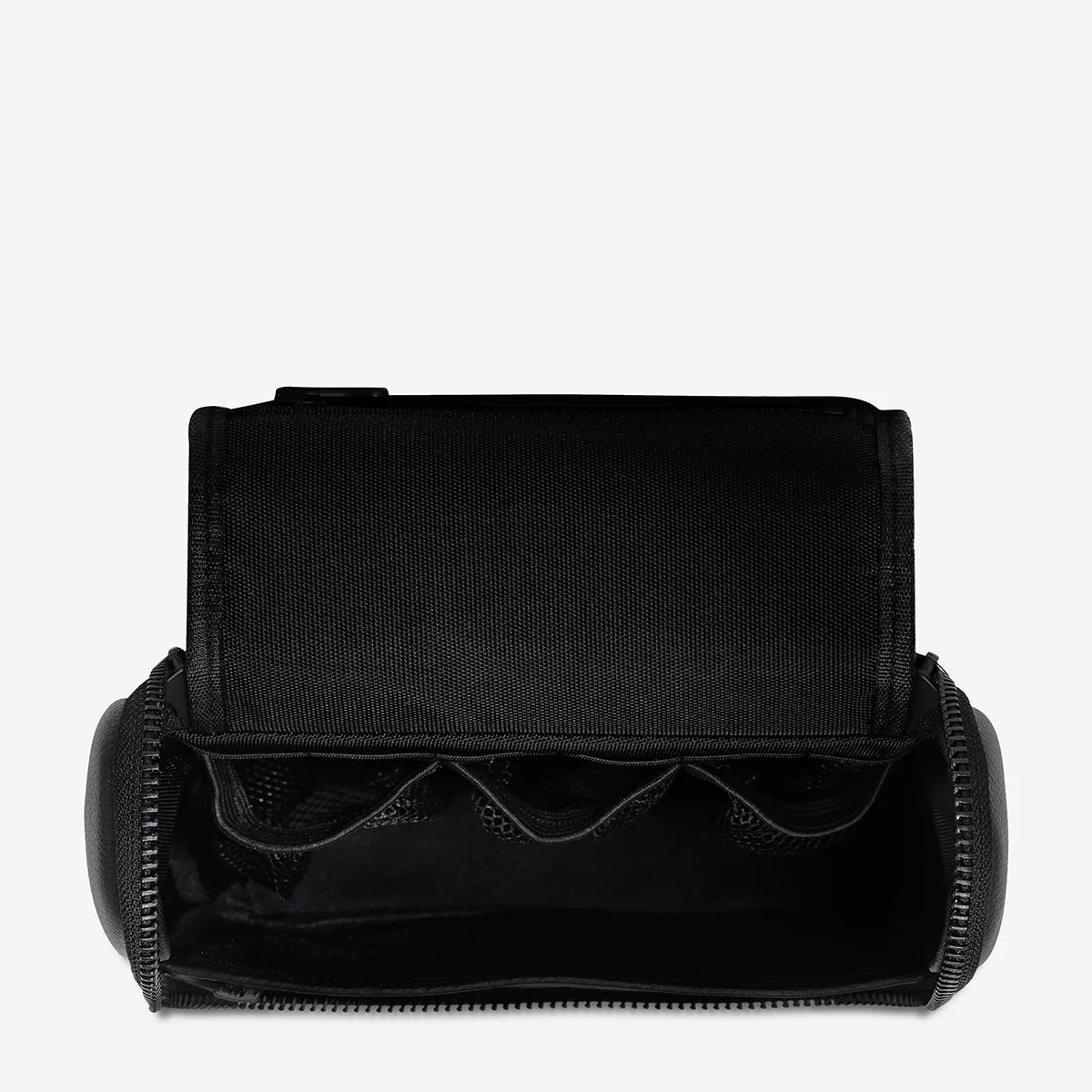 Status Anxiety Drifting Apart Black Leather Toiletries Bag