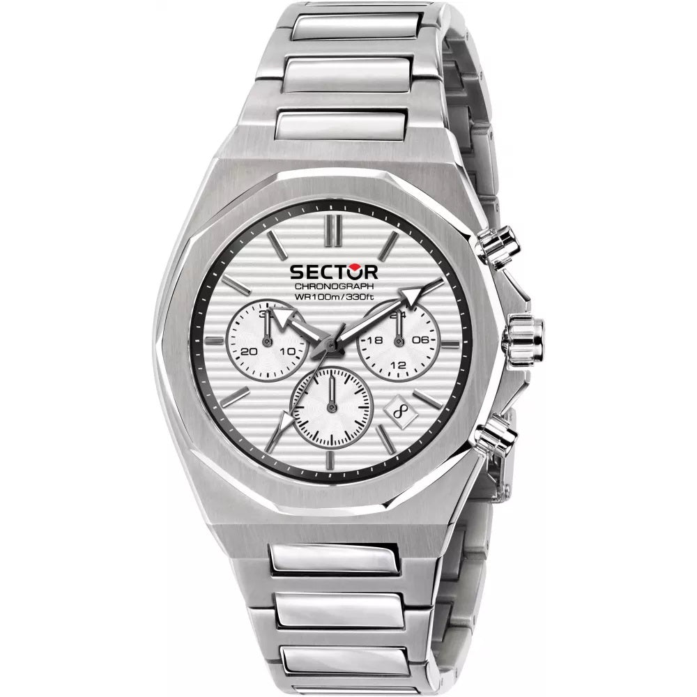 White Dial 960 Silver Chronograph