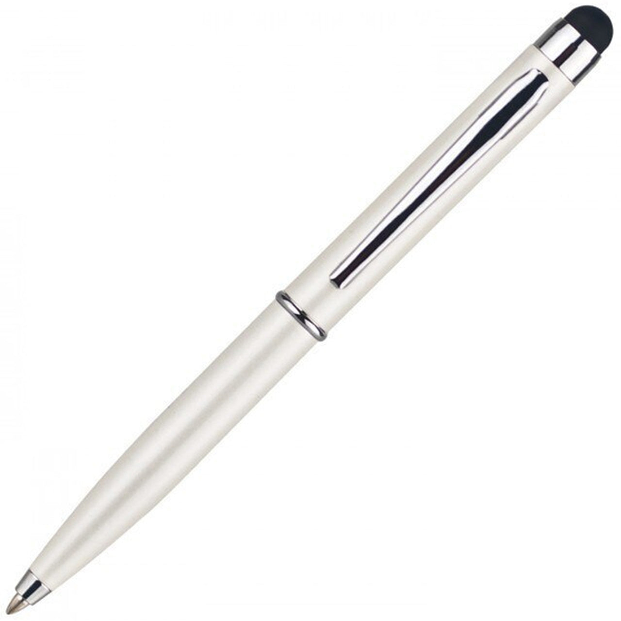 PEARL WHITE POQUITO STYLUS PEN BALLPOINT