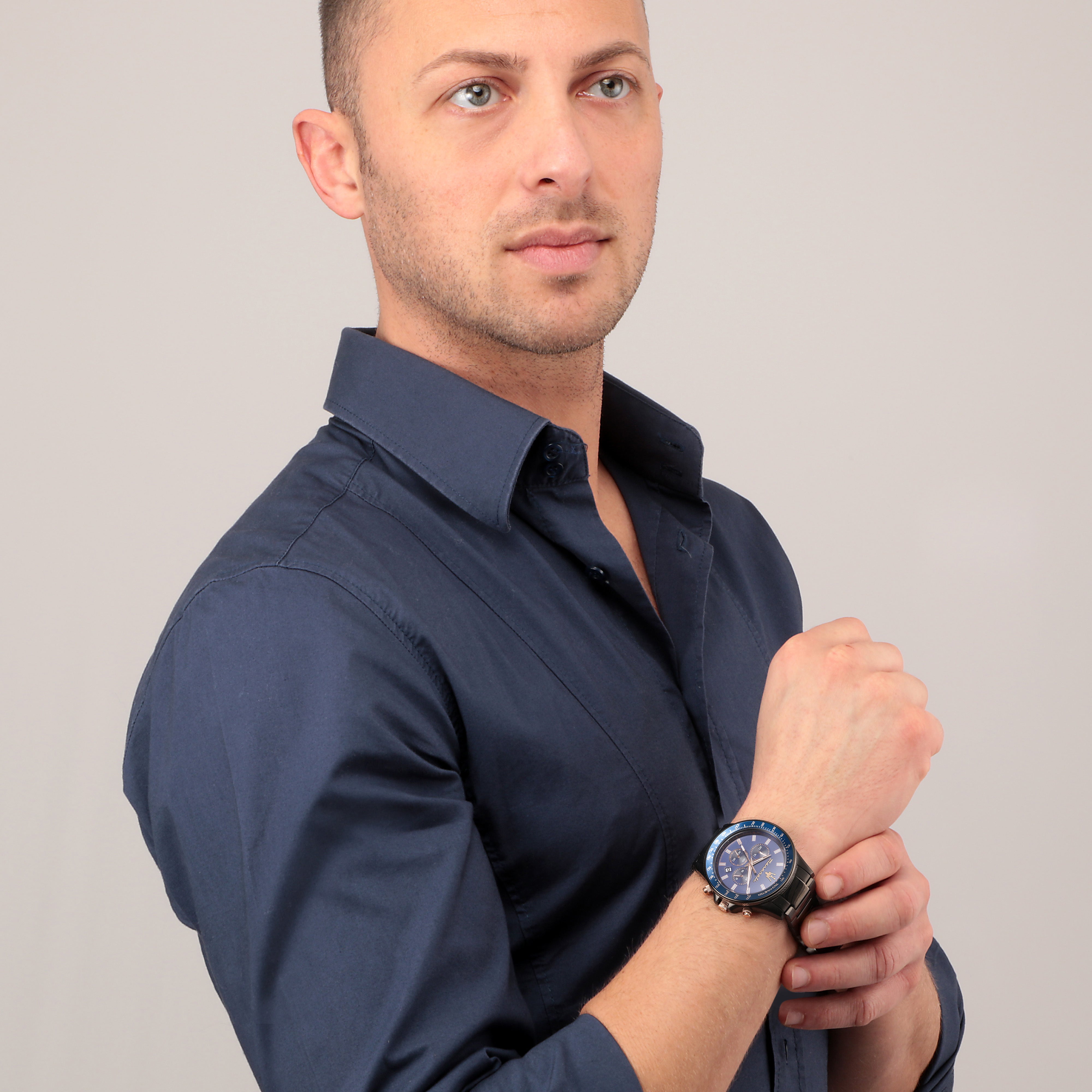 Sfida Grey 44mm Chronograph Watch