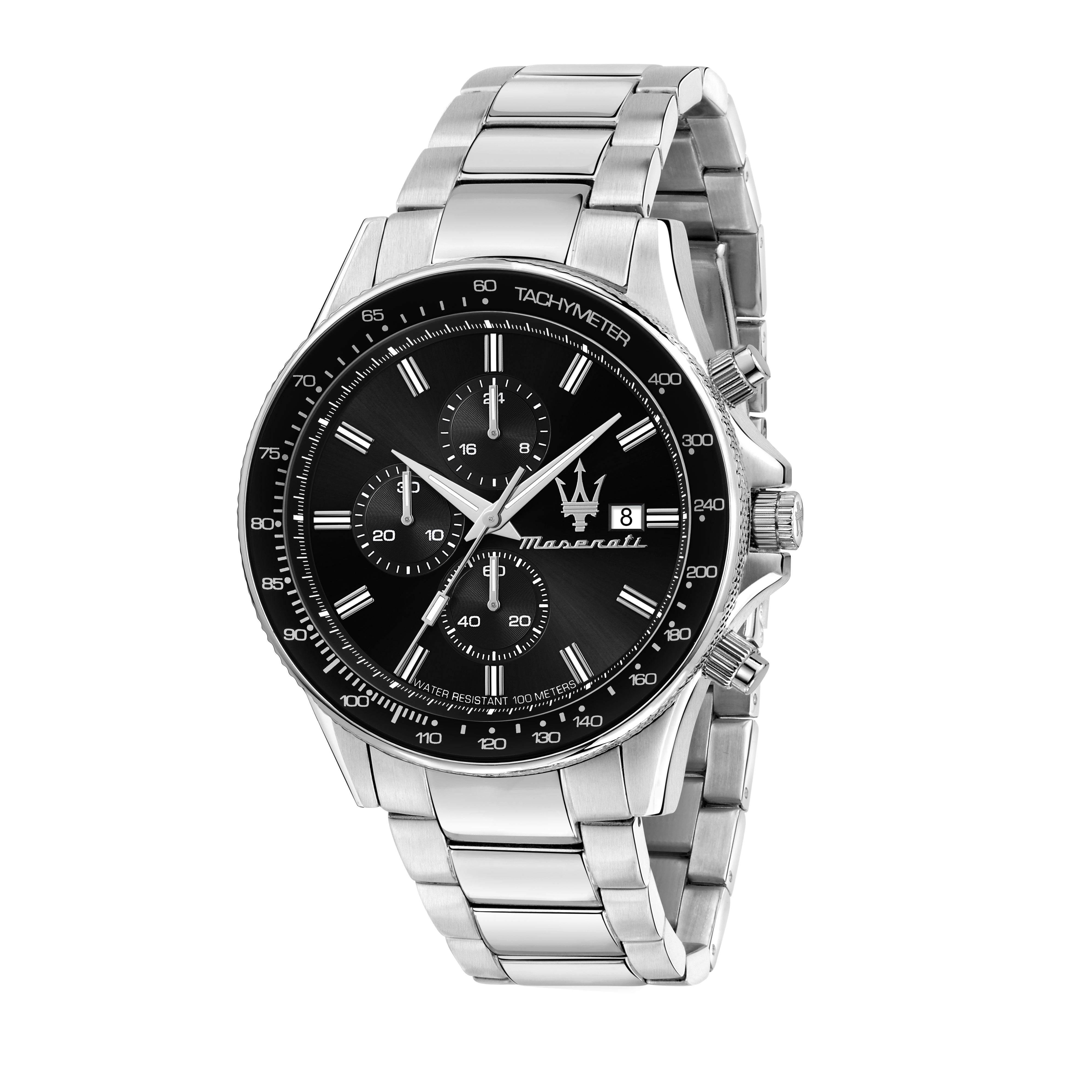 Sfida 44mm Black Dial Chronograph Watch