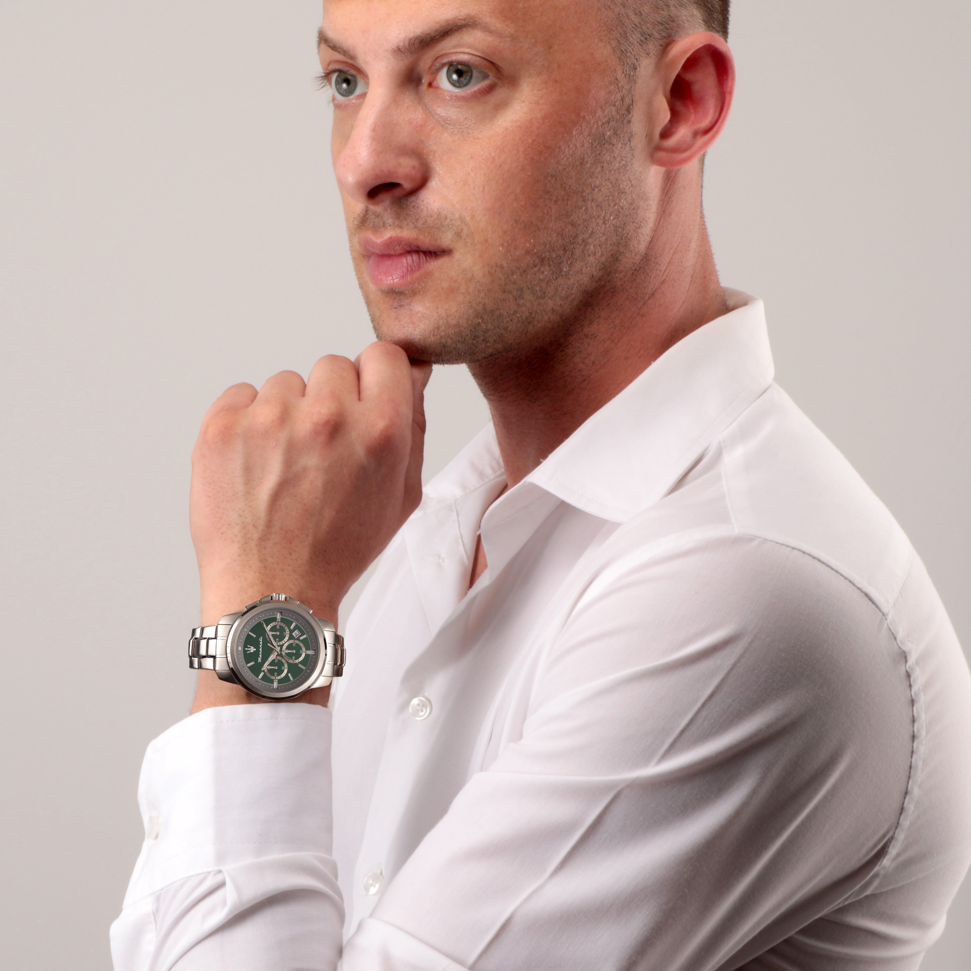 Successo 44mm Stainless Steel Chronograph Watch