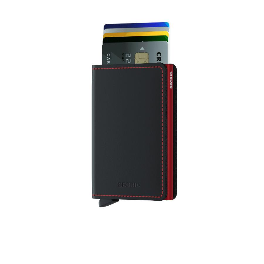 Slimwallet Matte - Black & Red