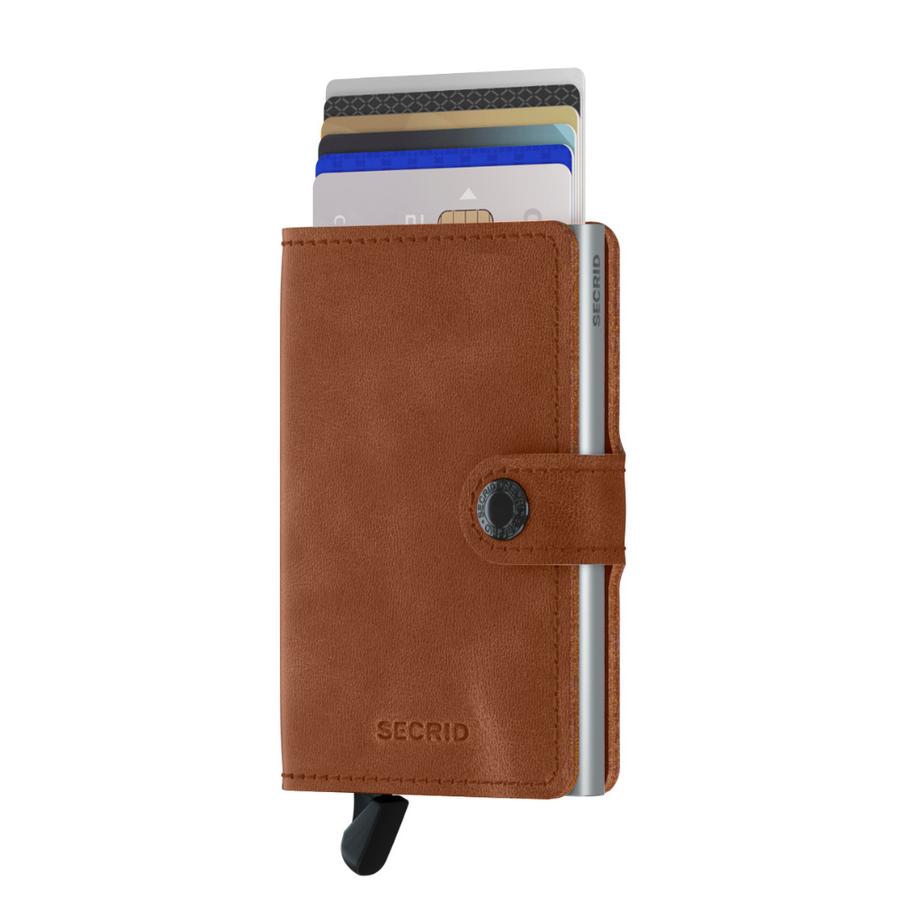 Miniwallet Vintage - Cognac & Silver