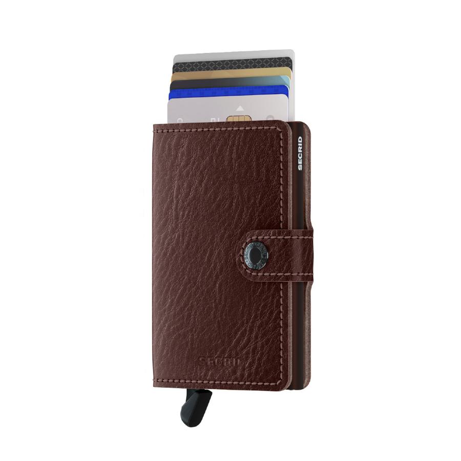 Miniwallet Veg Tanned - Espresso & Brown
