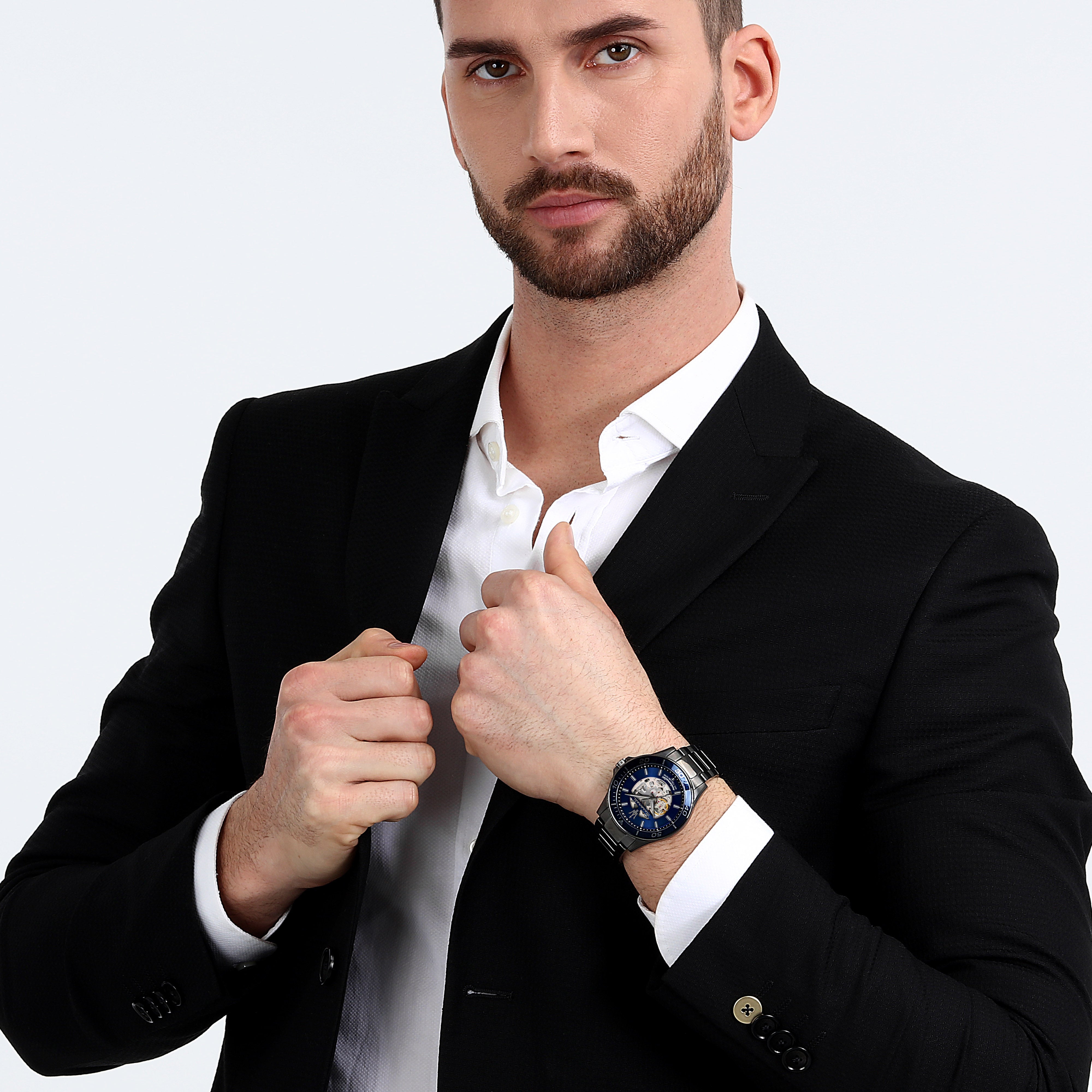 Sfida Automatic Skeleton Blue 44mm Watch