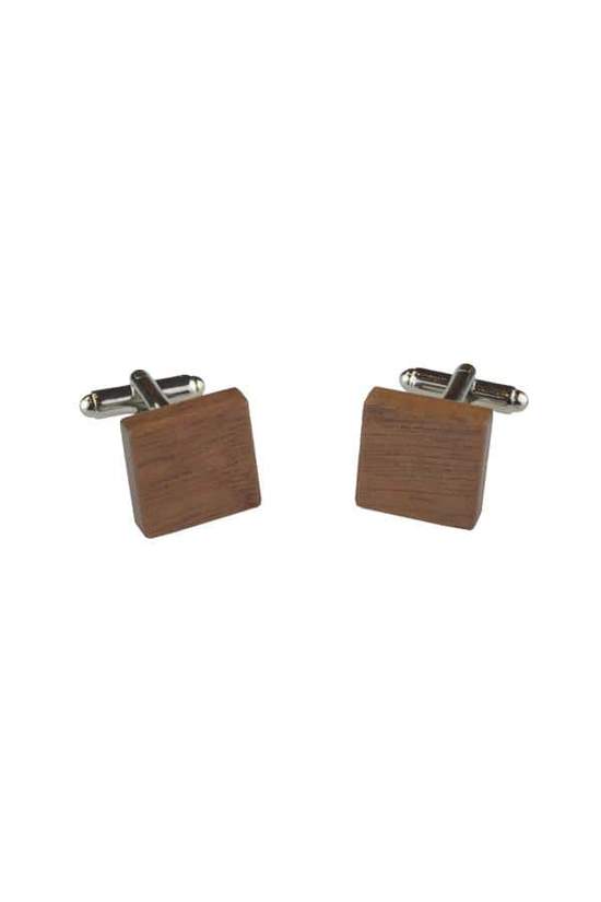Peggy and Finn Wooden Cufflinks - Roasted Blackbutt