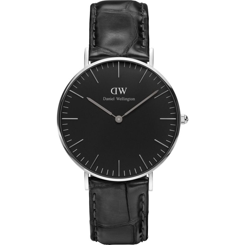Classic Black 36mm Reading Silver Watch